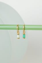 Load image into Gallery viewer, Aqua bay drop earring gold plated
