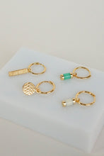 Load image into Gallery viewer, Aqua bay drop earring gold plated
