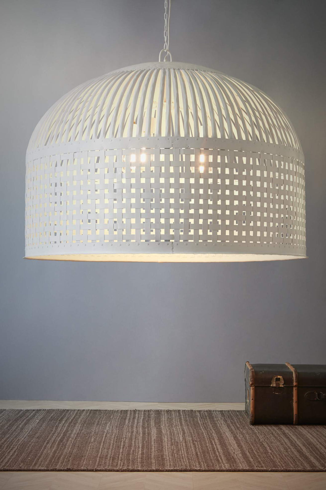 Zaffero Esch Extra Large - White - Woven Iron Strips Pendant Light | Lighting | app store dev @@ABC ///[option4] 十月五日 11:53 