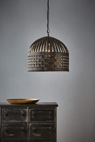 Zaffero Esch Medium - Antique Black - Woven Iron Strips Pendant Light | Lighting | app store dev @@ABC ///[option4] 十月五日 11:53 