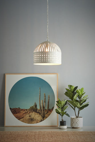 Zaffero Esch Medium - White - Woven Iron Strips Pendant Light | Lighting | app store dev @@ABC ///[option4] 十月五日 11:53 