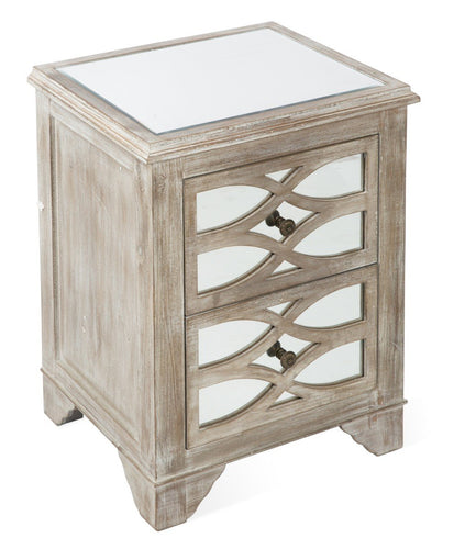 Home & Giftware 2 Draw Wooden Lattice Mirrored Bedside Table | Sleeping | app store dev @@ABC ///[option4] 十月五日 11:53 