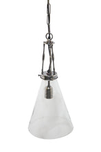 Load image into Gallery viewer, Zaffero Galveston Small - Antique Silver/Clear - Hand Blown Glass Adjustable Cone Pendant Light | Lighting | app store dev @@ABC ///[option4] 十月五日 11:53 
