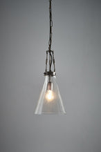 Load image into Gallery viewer, Zaffero Galveston Small - Antique Silver/Clear - Hand Blown Glass Adjustable Cone Pendant Light | Lighting | app store dev @@ABC ///[option4] 十月五日 11:53 
