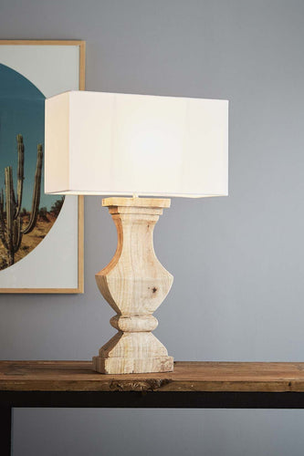 Zaffero Gilbert - Natural - Rectangular Wood Ballister Table Lamp | Lighting | app store dev @@ABC ///[option4] 十月五日 11:53 