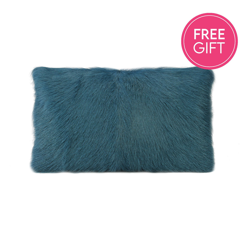 Darcy & Duke Goat Fur Lumbar Cushion - Peacock | Accessories | app store dev @@ABC ///[option4] 十月五日 11:53 