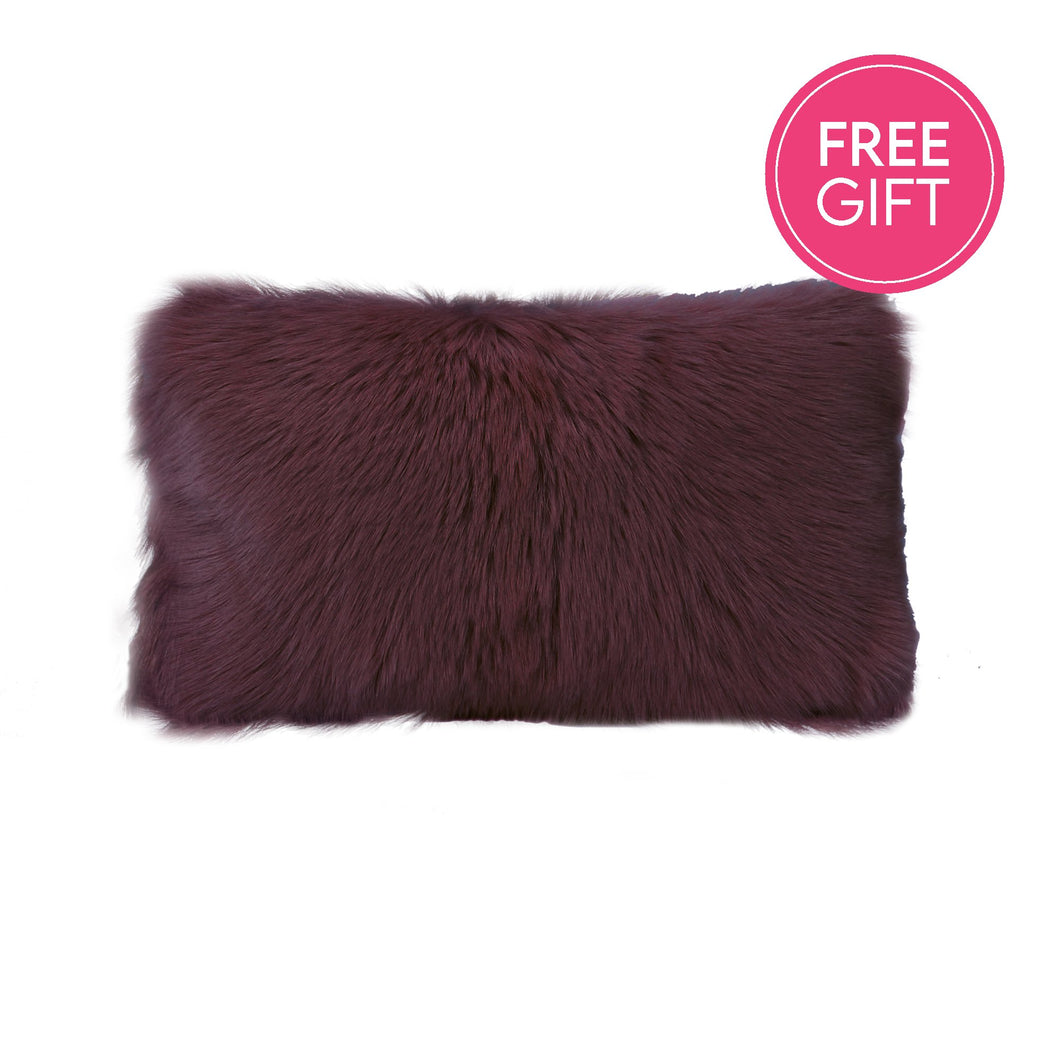 Darcy & Duke Goat Fur Lumbar Cushion - Plum | Accessories | app store dev @@ABC ///[option4] 十月五日 11:53 