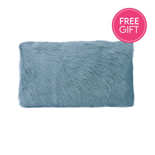 Load image into Gallery viewer, Darcy &amp; Duke Goat Fur Lumbar Cushion - Smoke Blue | Accessories | app store dev @@ABC ///[option4] 十月五日 11:53 
