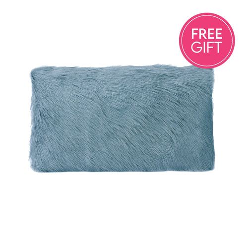 Darcy & Duke Goat Fur Lumbar Cushion - Smoke Blue | Accessories | app store dev @@ABC ///[option4] 十月五日 11:53 