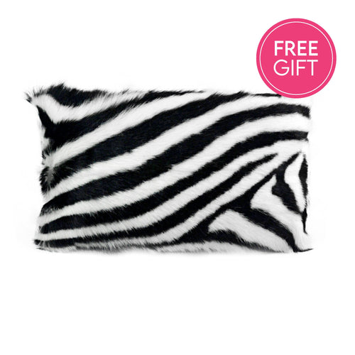 Darcy & Duke Goat Fur Lumbar Cushion - Zebra | Accessories | app store dev @@ABC ///[option4] 十月五日 11:53 