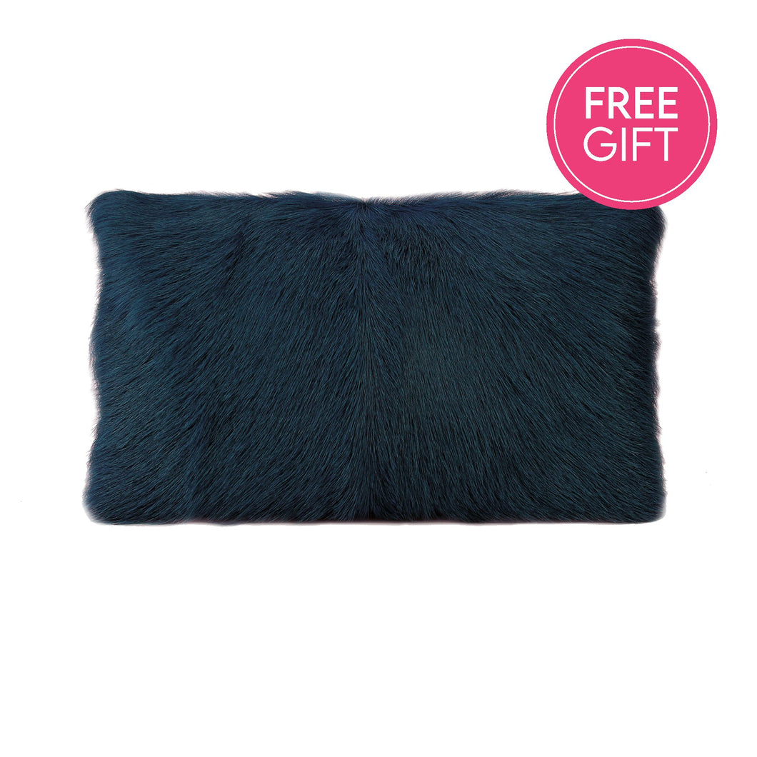 Darcy & Duke Goat Fur Lumbar Cushion - Royal Navy | Accessories | app store dev @@ABC ///[option4] 十月五日 11:53 