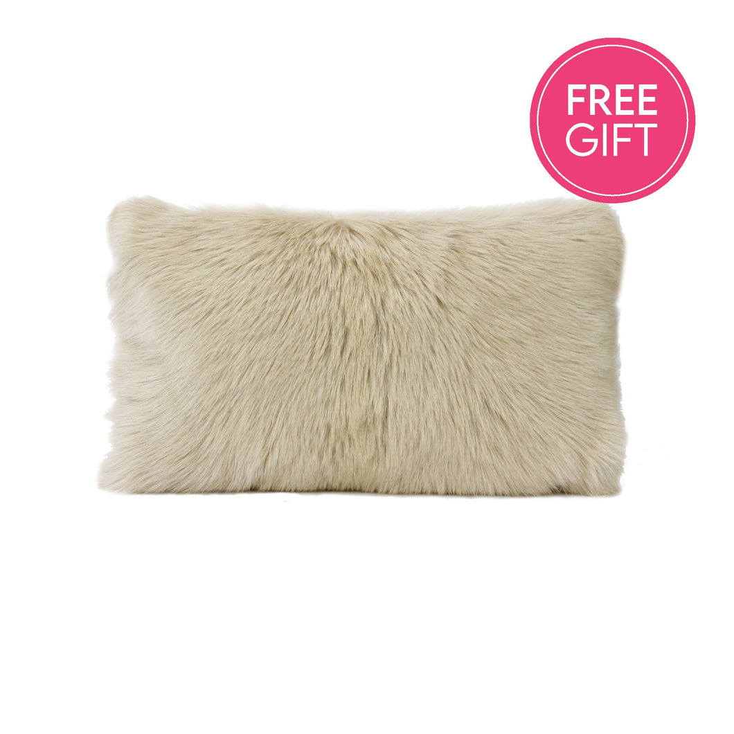 Darcy & Duke Goat Fur Lumbar Cushion - Blonde | Accessories | app store dev @@ABC ///[option4] 十月五日 11:53 