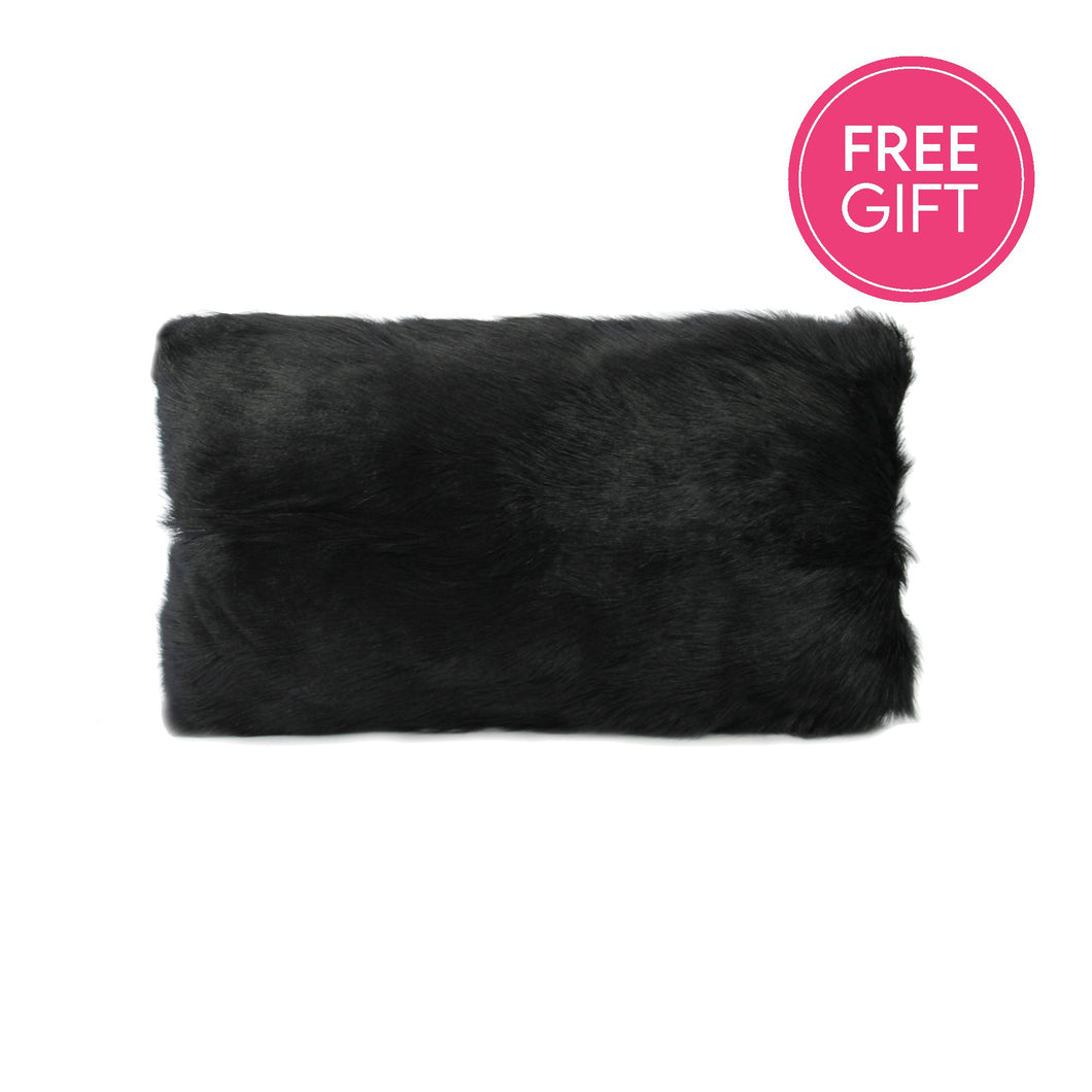 Darcy & Duke Goat Fur Lumbar Cushion - Black | Accessories | app store dev @@ABC ///[option4] 十月五日 11:53 