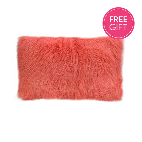 Darcy & Duke Goat Fur Lumbar Cushion - Coral | Accessories | app store dev @@ABC ///[option4] 十月五日 11:53 