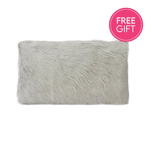 Darcy & Duke Goat Fur Lumbar Cushion - Light Grey | Accessories | app store dev @@ABC ///[option4] 十月五日 11:53 