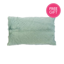 Load image into Gallery viewer, Darcy &amp; Duke Goat Fur Lumbar Cushion - Aqua | Accessories | app store dev @@ABC ///[option4] 十月五日 11:53 
