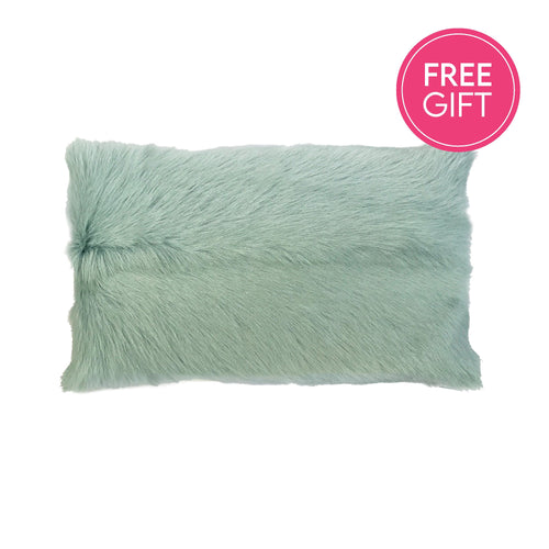 Darcy & Duke Goat Fur Lumbar Cushion - Aqua | Accessories | app store dev @@ABC ///[option4] 十月五日 11:53 