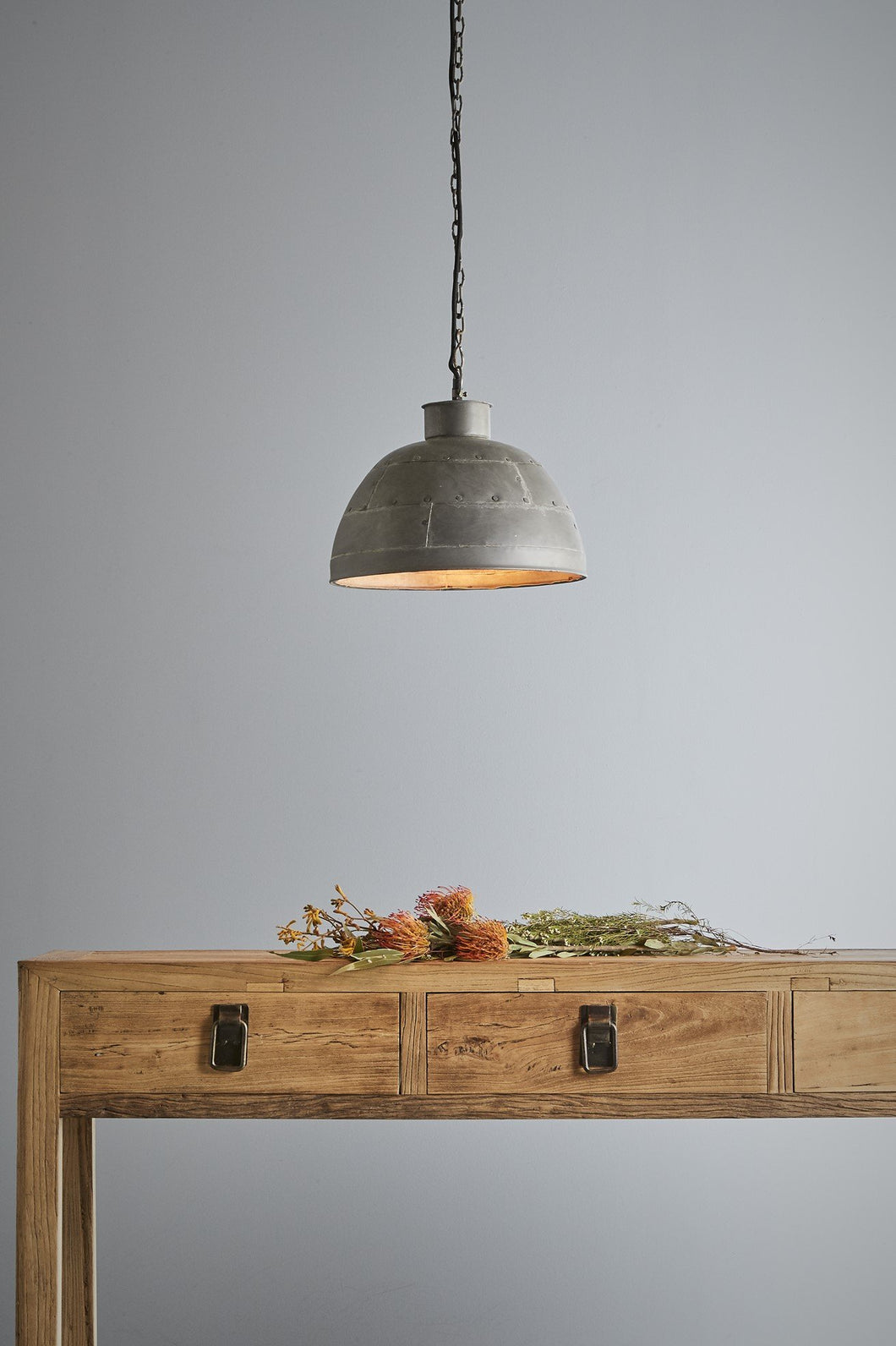 Zaffero Granada Small - Vintage Grey - Iron Riveted Dome Pendant Light | Lighting | app store dev @@ABC ///[option4] 十月五日 11:53 