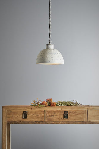 Zaffero Granada Small - Vintage White - Iron Riveted Dome Pendant Light | Lighting | app store dev @@ABC ///[option4] 十月五日 11:53 