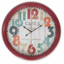 Load image into Gallery viewer, Home &amp; Giftware Cafe Red 62cm Metal Wall Clock | Accessories | app store dev @@ABC ///[option4] 十月五日 11:53 
