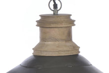 Load image into Gallery viewer, Zaffero Hudson - Antique Zinc/Wood - Extra Large Iron Dish Pendant | Lighting | app store dev @@ABC ///[option4] 十月五日 11:53 
