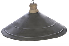 Load image into Gallery viewer, Zaffero Hudson - Antique Zinc/Wood - Extra Large Iron Dish Pendant | Lighting | app store dev @@ABC ///[option4] 十月五日 11:53 
