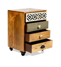Load image into Gallery viewer, Home &amp; Giftware Infinity Wooden 4 Drawer Bedside Table- with Metal | Sleeping | app store dev @@ABC ///[option4] 十月五日 11:53 

