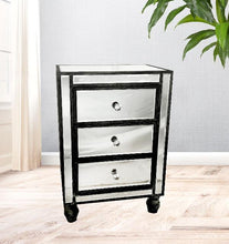 Load image into Gallery viewer, Jovic Trading Adele Bedside Table with Cupboard Bevelled Glass Style in Grey Color | Sleeping | app store dev @@ABC ///[option4] 十月五日 11:53 
