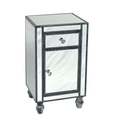 Jovic Trading Adele Side Table with Cupboard Bevelled Glass Style in Grey Color | Living | app store dev @@ABC ///[option4] 十月五日 11:53 