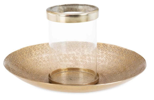 Home & Giftware Aluminium Round Plate w/Glass Candle Holder - Cluster Hammered | Accessories | app store dev @@ABC ///[option4] 十月五日 11:53 