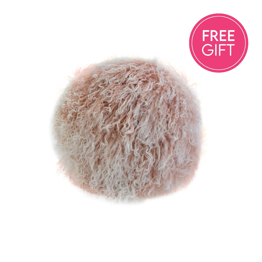 Darcy & Duke Tibetan Fur Round Cushion - Pink Snowflake | Accessories | app store dev @@ABC ///[option4] 十月五日 11:53 