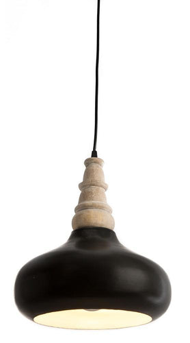 Home & Giftware Black Iron Pendant Light with Wood Finial | Lighting | app store dev @@ABC ///[option4] 十月五日 11:53 