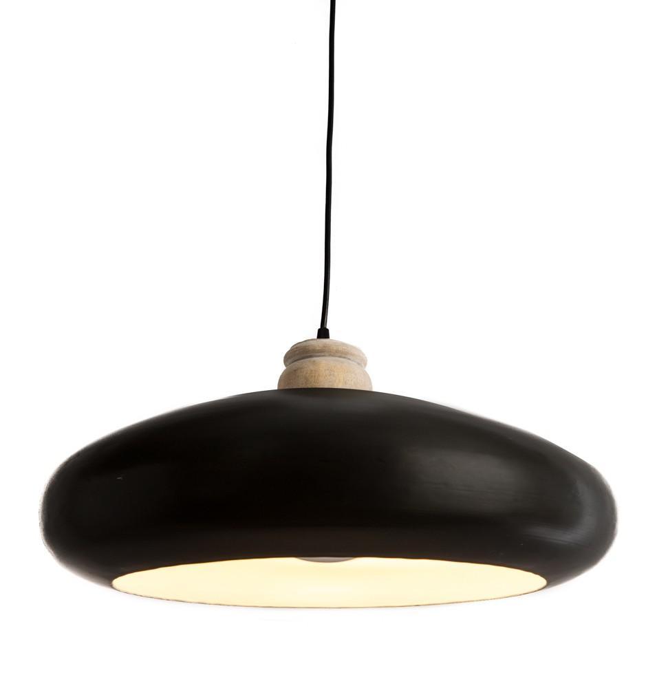 Home & Giftware Black Iron Pendant Light with Wood Finial | Lighting | app store dev @@ABC ///[option4] 十月五日 11:53 