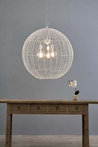 Zaffero Cray Ball Large - White- Wire Weave Ball Pendant Light | Lighting | app store dev @@ABC ///[option4] 十月五日 11:53 