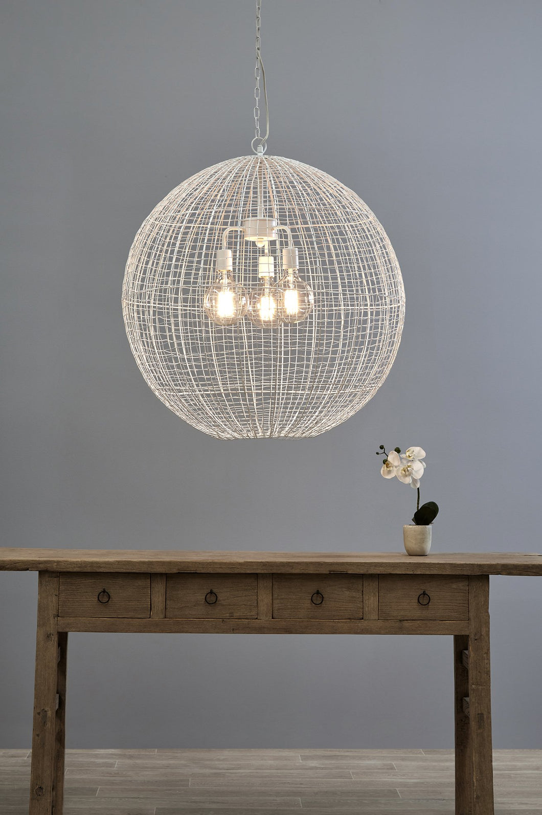 Zaffero Cray Ball Large - White- Wire Weave Ball Pendant Light | Lighting | app store dev @@ABC ///[option4] 十月五日 11:53 