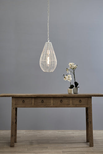 Zaffero Cray Pot Small - White - Wire Weave Teardrop Pendant Light | Lighting | app store dev @@ABC ///[option4] 十月五日 11:53 