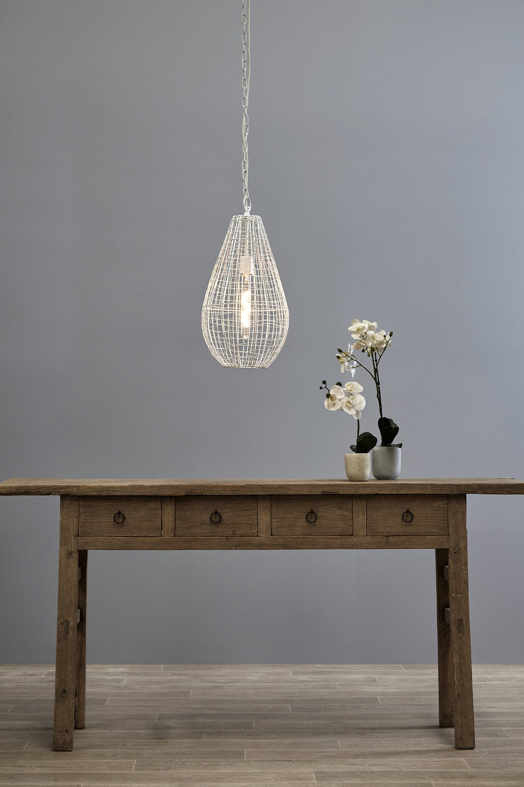 Zaffero Cray Pot Small - White - Wire Weave Teardrop Pendant Light | Lighting | app store dev @@ABC ///[option4] 十月五日 11:53 