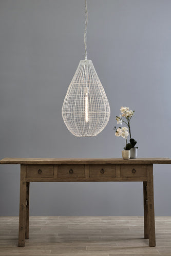 Zaffero Cray Pot Large - White - Wire Weave Teardrop Pendant Light | Lighting | app store dev @@ABC ///[option4] 十月五日 11:53 