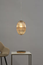 Load image into Gallery viewer, Zaffero Costolette Small - Champagne - Small Ribbed Glass Pod Pendant Light | Lighting | app store dev @@ABC ///[option4] 十月五日 11:53 
