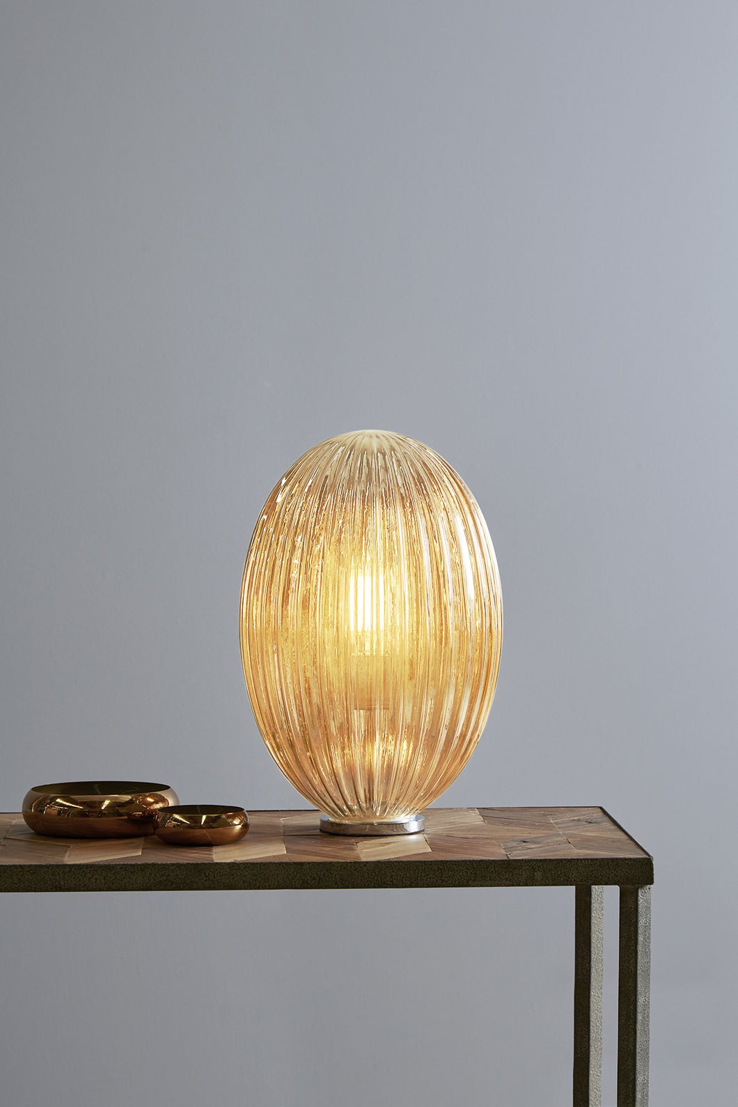 Zaffero Costolette Medium Table - Champagne - Medium Ribbed Glass Pod Table Lamp | Lighting | app store dev @@ABC ///[option4] 十月五日 11:53 
