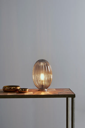 Zaffero Costolette Small Table - Smoke Grey - Small Ribbed Glass Pod Table Lamp | Lighting | app store dev @@ABC ///[option4] 十月五日 11:53 