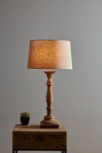 Load image into Gallery viewer, Zaffero Candela Small - Dark Natural - Turned Wood Candlestick Table Lamp | Lighting | app store dev @@ABC ///[option4] 十月五日 11:53 
