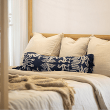 Load image into Gallery viewer, Bandhini Homewear Design Ikat Kaluda Navy Long Lumber Cushion 35 x 90cm | Accessories | app store dev @@ABC ///[option4] 十月五日 11:53 
