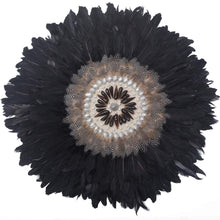 Load image into Gallery viewer, Bandhini Homewear Design Feather Kubo Black Artwork 67cm x 85cm | Accessories | app store dev @@ABC ///[option4] 十月五日 11:53 

