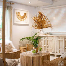 Load image into Gallery viewer, Bandhini Homewear Design Feather and Sticks on White Linen Artwork 85 x 67 cm | Accessories | app store dev @@ABC ///[option4] 十月五日 11:53 
