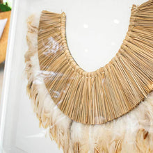 Load image into Gallery viewer, Bandhini Homewear Design Feather and Sticks on White Linen Artwork 85 x 67 cm | Accessories | app store dev @@ABC ///[option4] 十月五日 11:53 
