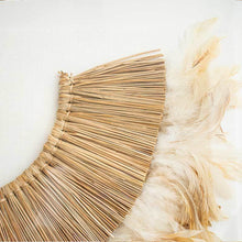 Load image into Gallery viewer, Bandhini Homewear Design Feather and Sticks on White Linen Artwork 85 x 67 cm | Accessories | app store dev @@ABC ///[option4] 十月五日 11:53 
