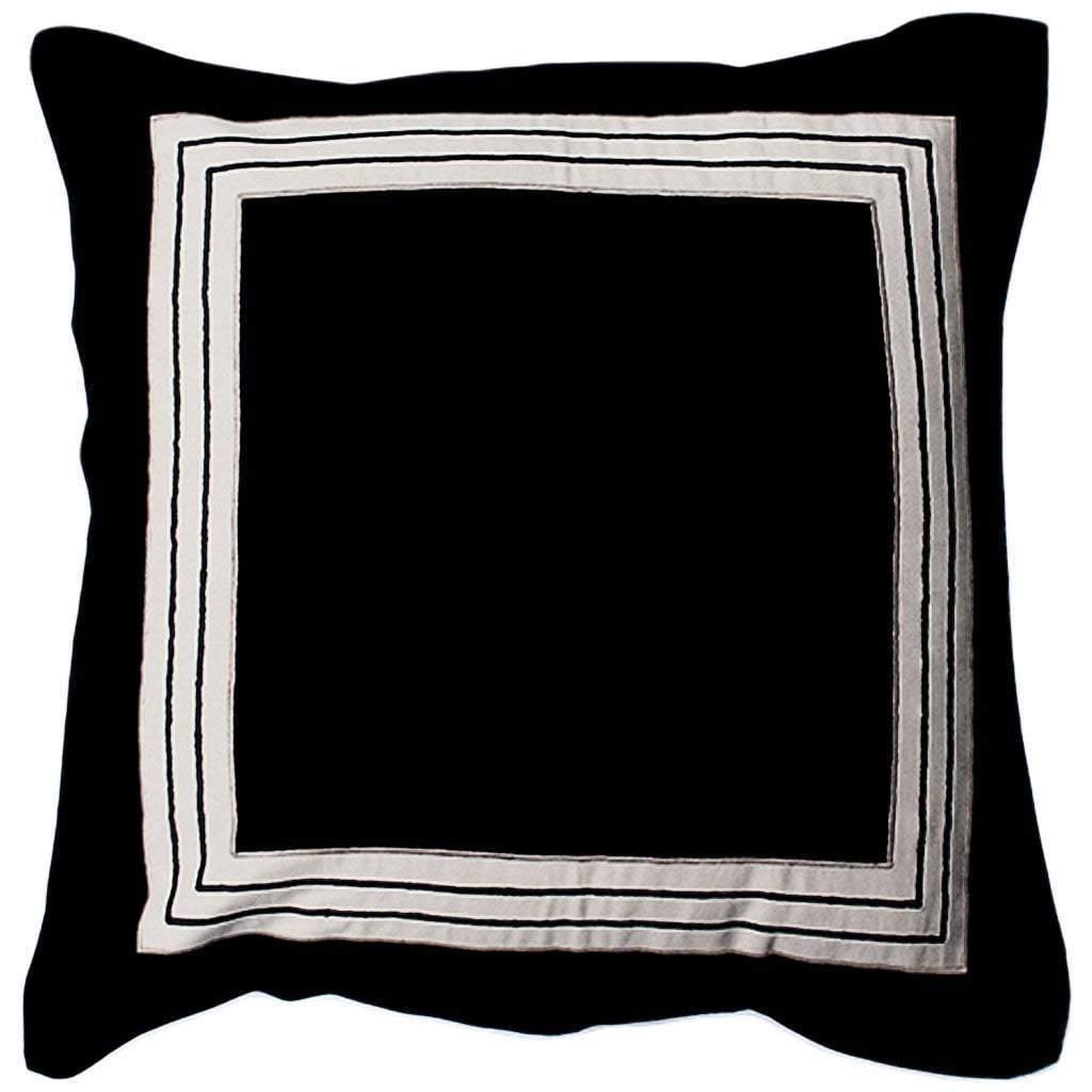 Bandhini Homewear Design Braid Inner Panel Black Euro Cushion 65 x 65 cm | Accessories | app store dev @@ABC ///[option4] 十月五日 11:53 