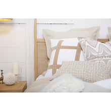 Load image into Gallery viewer, Bandhini Homewear Design Denim White and Natural Linen Cross Patch Euro Cushion 65 x 65 cm | Accessories | app store dev @@ABC ///[option4] 十月五日 11:53 
