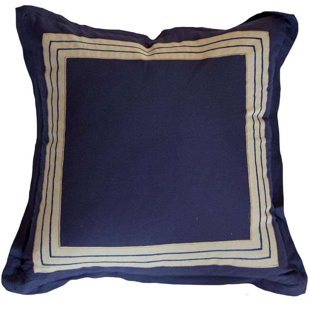 Bandhini Homewear Design Braid Inner Panel Navy Euro Cushion 65 x 65 cm | Accessories | app store dev @@ABC ///[option4] 十月五日 11:53 